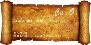 Csémi Odília névjegykártya